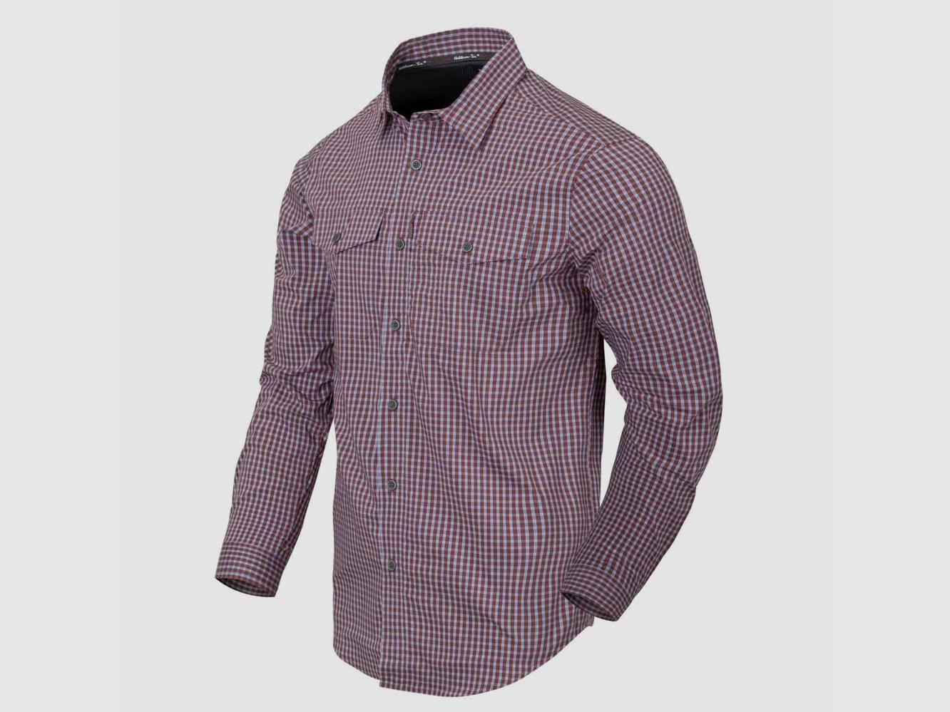 HELIKON-TEX COVERT CONCEALED CARRY SHIRT PHANTOM GREY CHECKERED