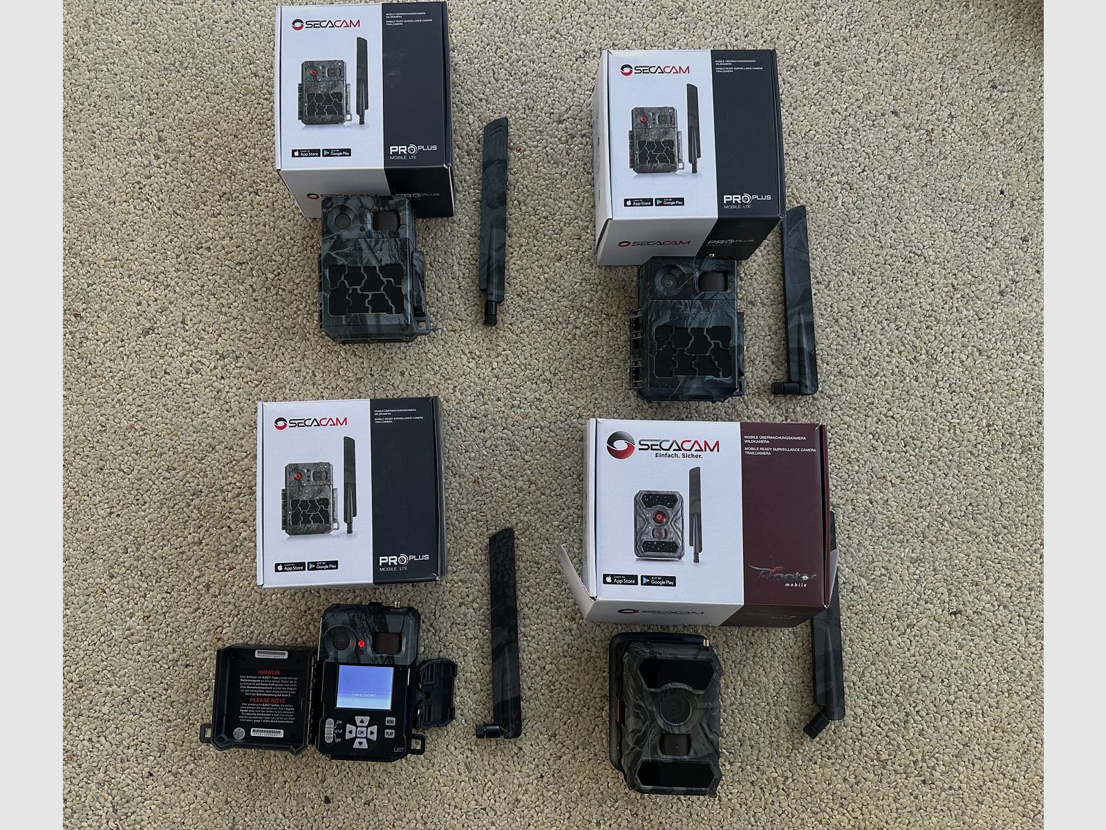 4x Secacam (jetzt Zeiss) Wildkamera Kamera mit Funk - Wildbeobachtung - Überwachungskamera 