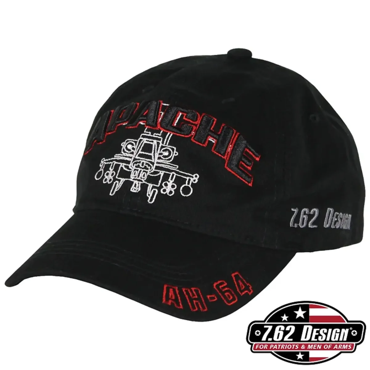 7.62 AH-64 Apache cappellino nero in twill dal design