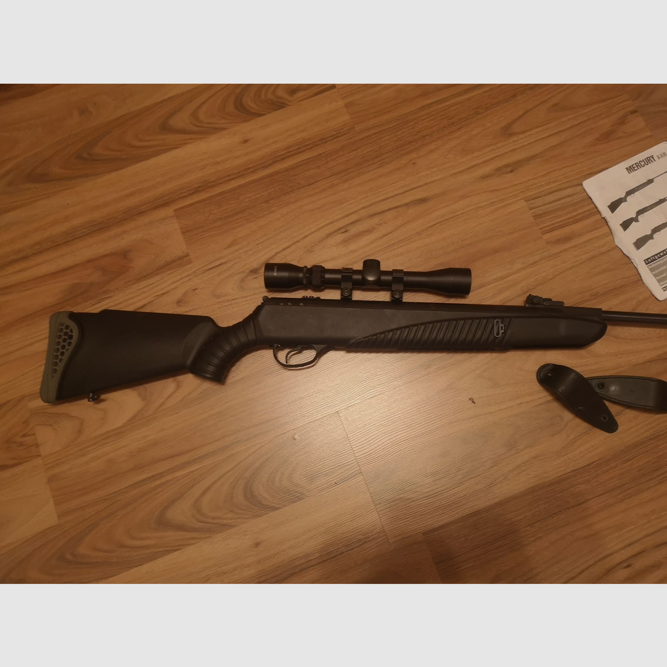 Mercury 85XTac Kipplauf Luftgewehr Set 4,5mm Diabolos inkl. 3-9x32 Zielfernrohr Tasche