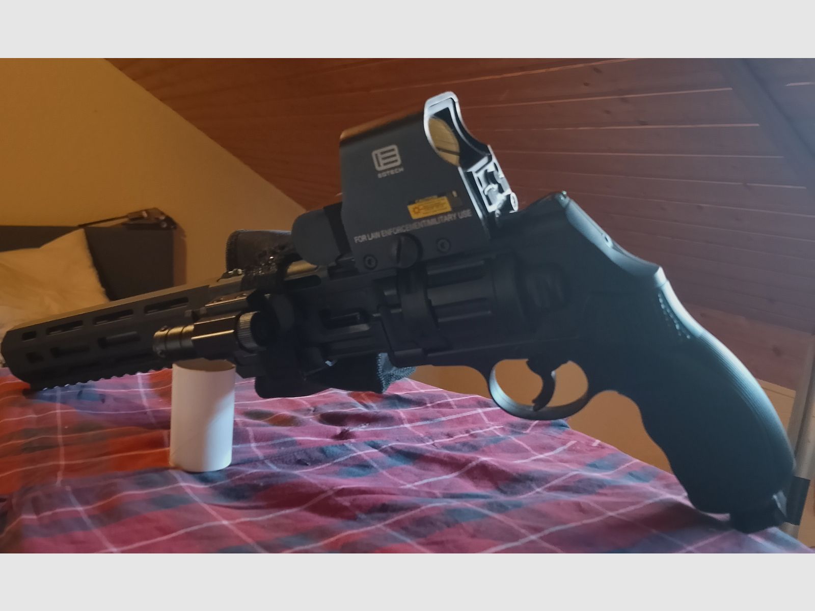3-9x40 scope op Long T4e HDR50 Tactical Rifle Kit Rot Punkt rubber bullets RAM Paintball Marker Cal .50 Set laser CO2 capsules Revolver Pepper Launcher lange barrel optioneel Holo Visier Red DOT
