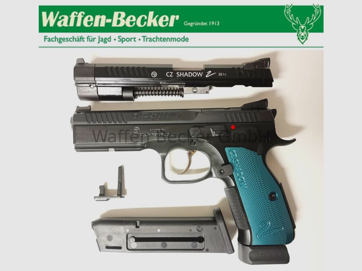 CZ CZ75 SP01 Shadow 2 OR (Optic Ready) Cal. 9mm Luger + Conversion System Shadow 2 Cal. .22lr.
