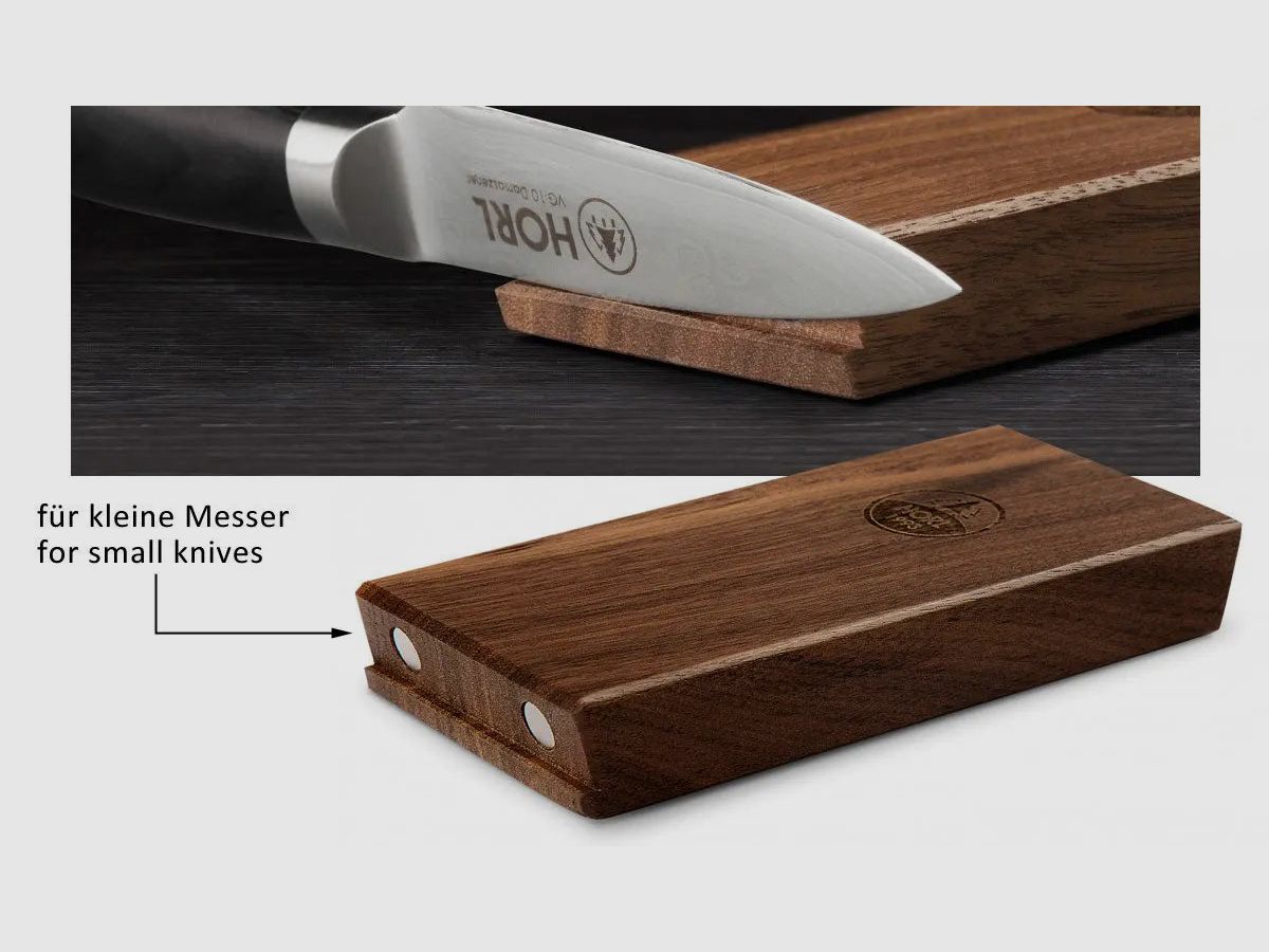 HORL Roll Sharpener Walnut & Magnet Sharpening Guide (RSN-SET)