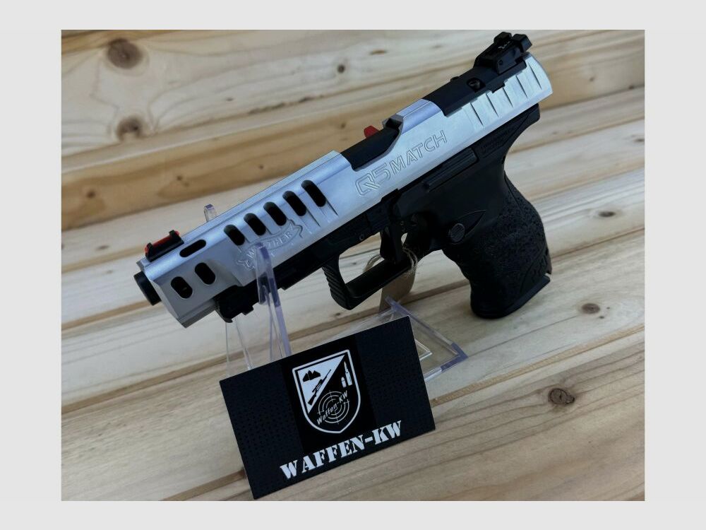 Demonstration weapon Walther semi-automatic pistol Q5 Match 9x19 INT. 15R in black s 9mmLuger