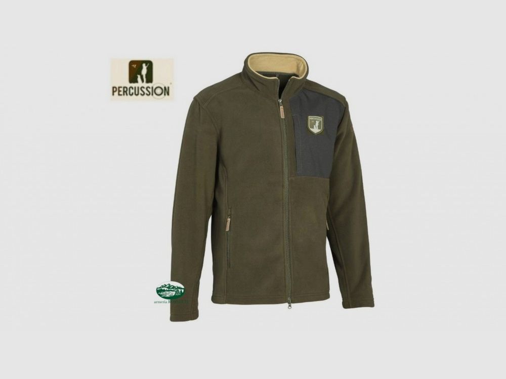 PERCUSSION Open Fleece Jacket Green 1562N