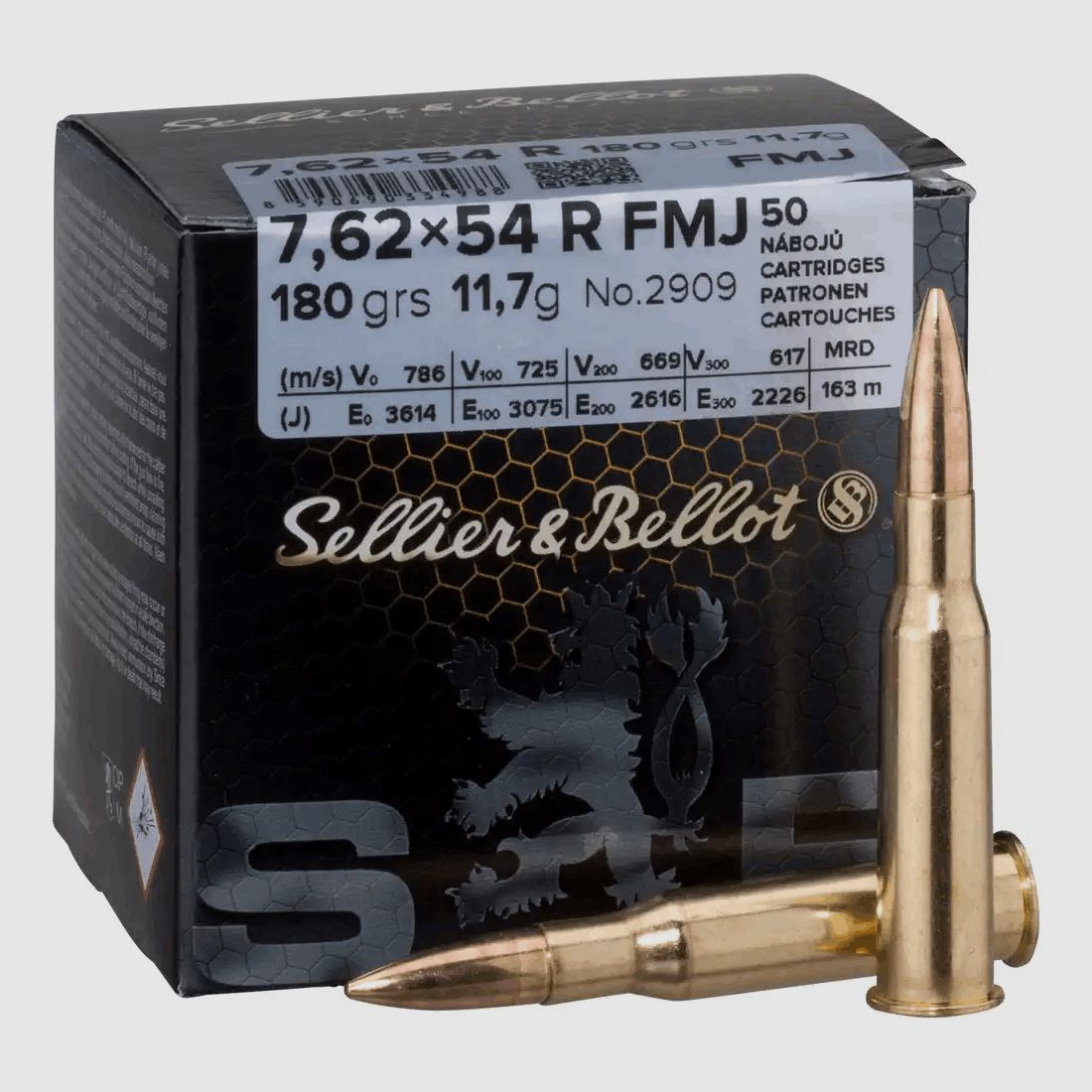 Sellier & Bellot 7,62×54 R Vollmantel 11,7g/180grs 50Stk