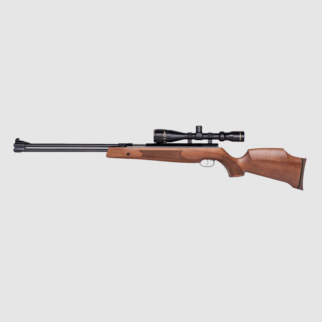 Starrlauf Luftgewehr Weihrauch HW 77 Match Buchenholzschaft mit Line Checkering Kaliber 4,5 mm (P18)