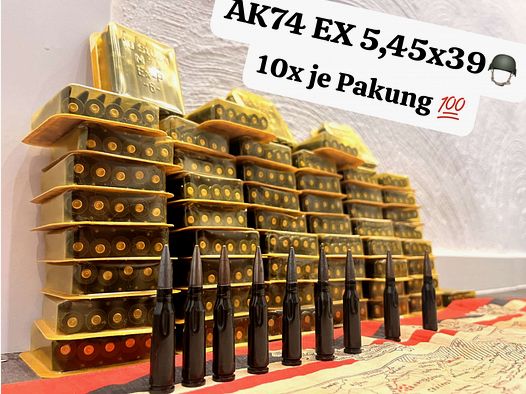 10x AK74 5,45x39mm EX Inert Flak Panzer Granate Munition