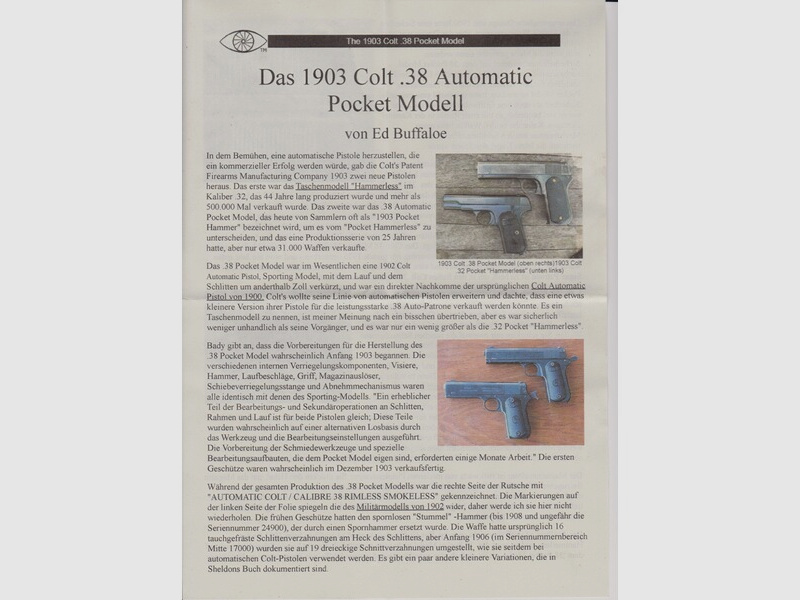Sammler - Colt Mod.1903 Pocket Hammer - Händler