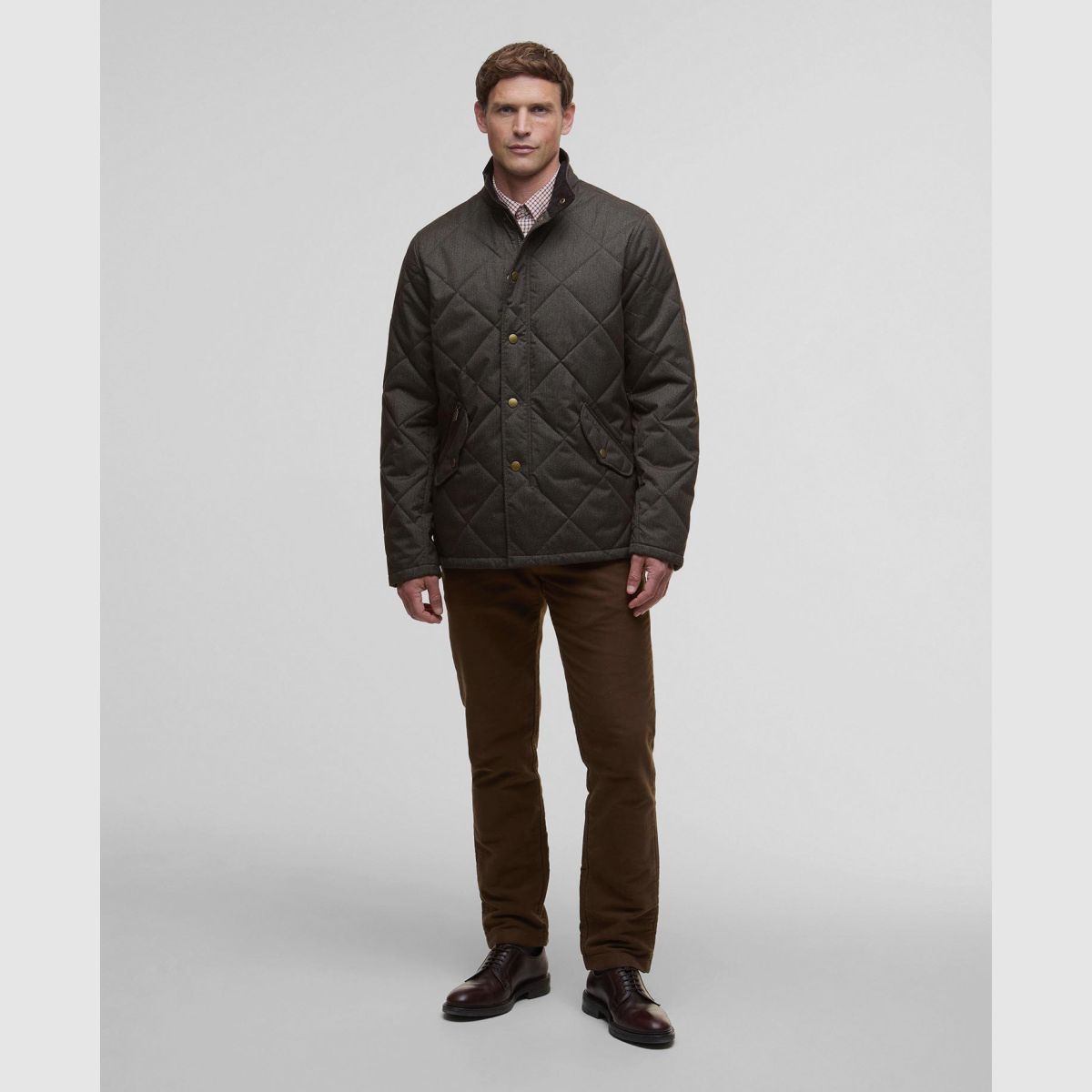 BARBOUR Chaqueta Acolchada de Invierno Shoveler Oliva
