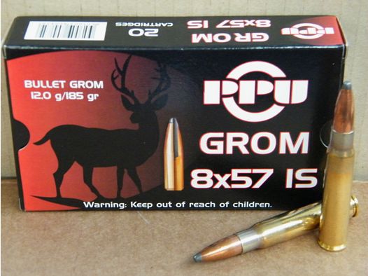 8x57IS/185 grs. Grom PPU 100 stk. A-321