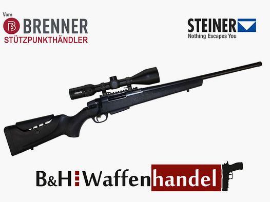 Brenner Komplettpaket: Brenner BR 20 Polymer mit ZF Steiner Ranger 3-12x56 fertig montiert