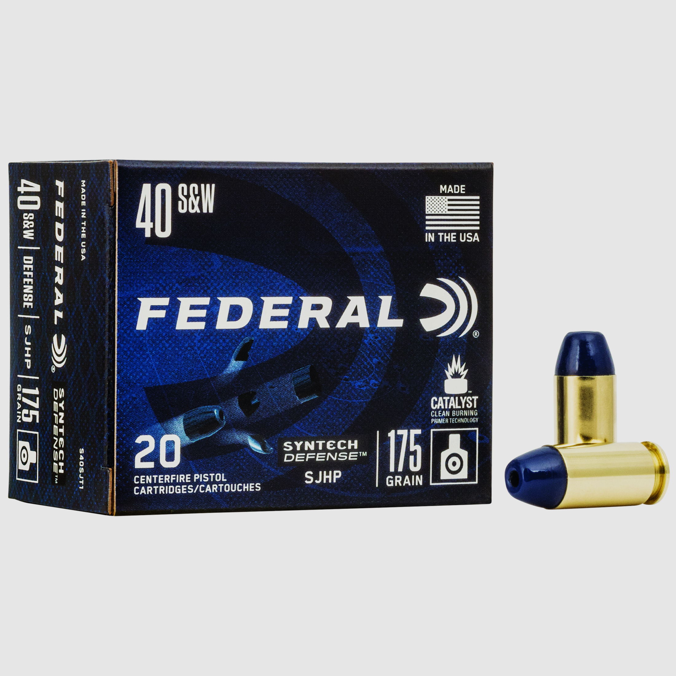 Federal Pistol Ammunition .40 S&W 11.3g Segmented Hollow Point Syntech Defense