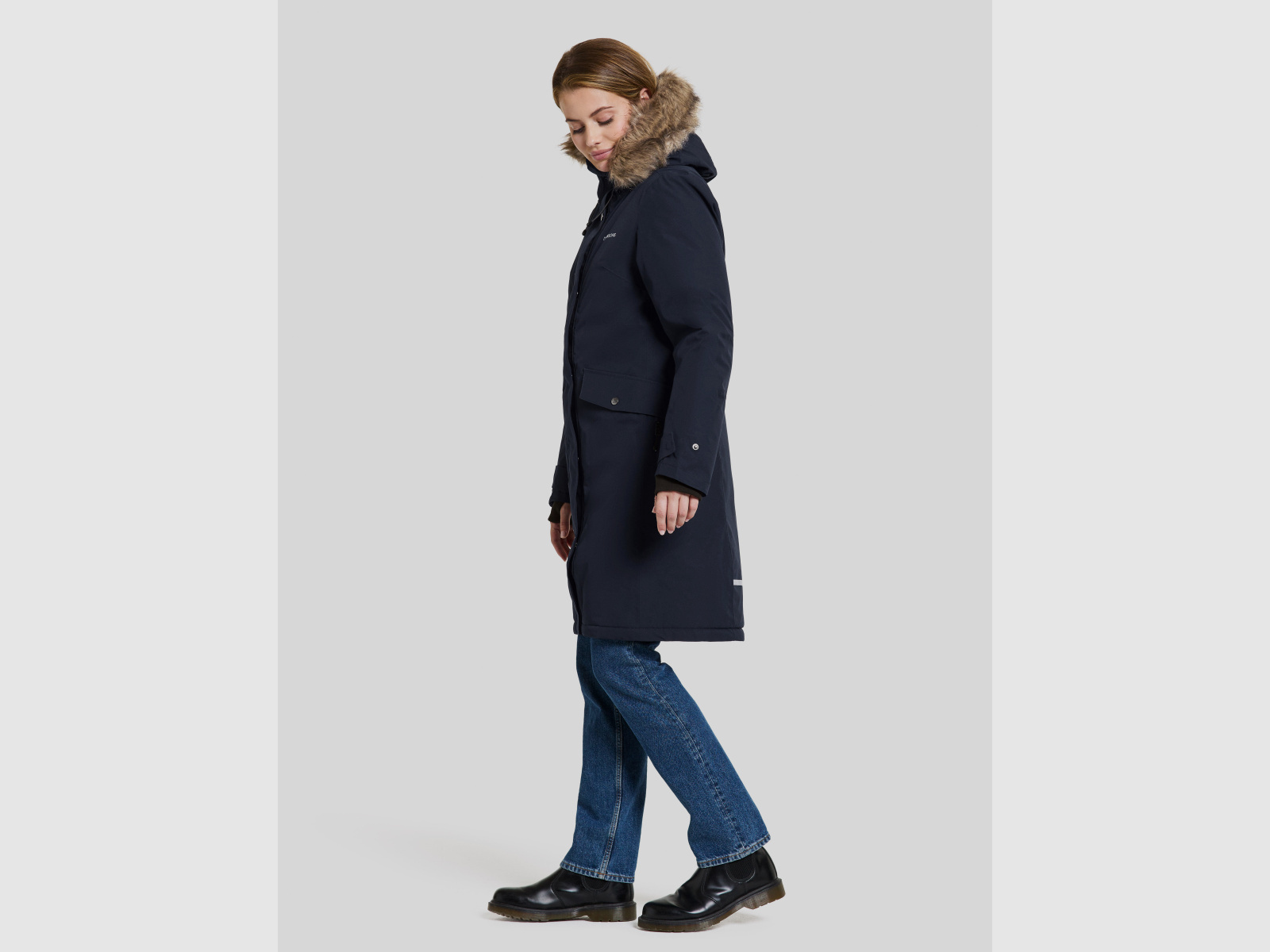 Parka para mujer DIDRIKSONS Erika 3 Azul Noche Oscura