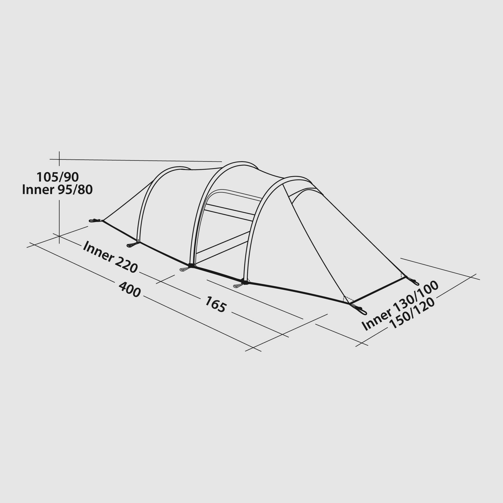 Robens Voyager Exp – Tunnelzelt für 2 Personen, Bild 5 von 7