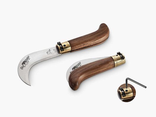 Old Bear Bill Hook Walnuss Taschenmesser