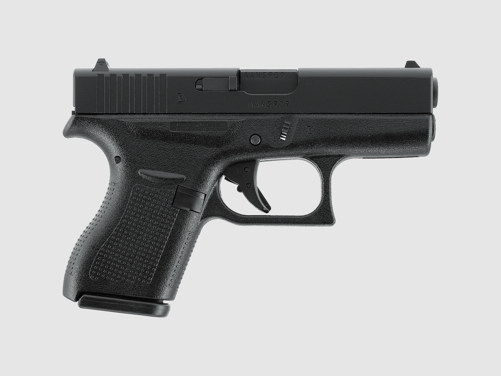 Glock 42 z metalowym zamkiem GBB czarny - VfC, zdjęcie 3 z 5