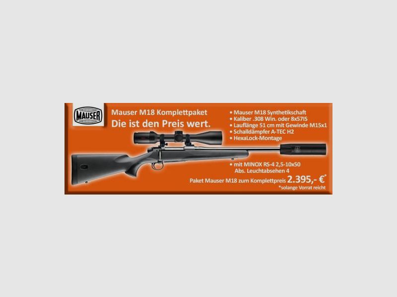 Mauser M18 in .308 Komplettangebot