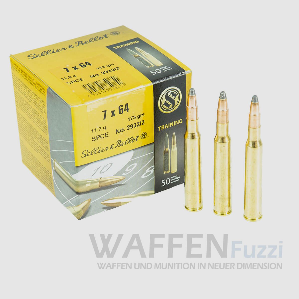 S&B 7x64 punta parcial 173grs 50 disparos