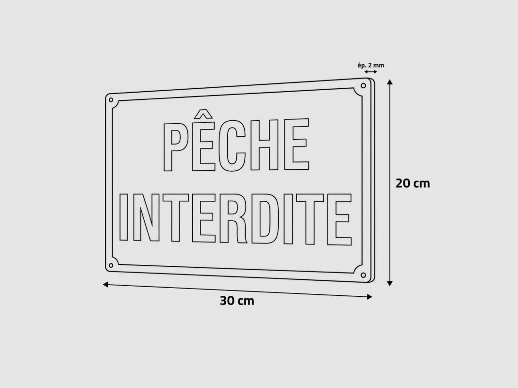 Alu-Schild Angeln verboten 30 × 20 cm, Bild 7 von 9