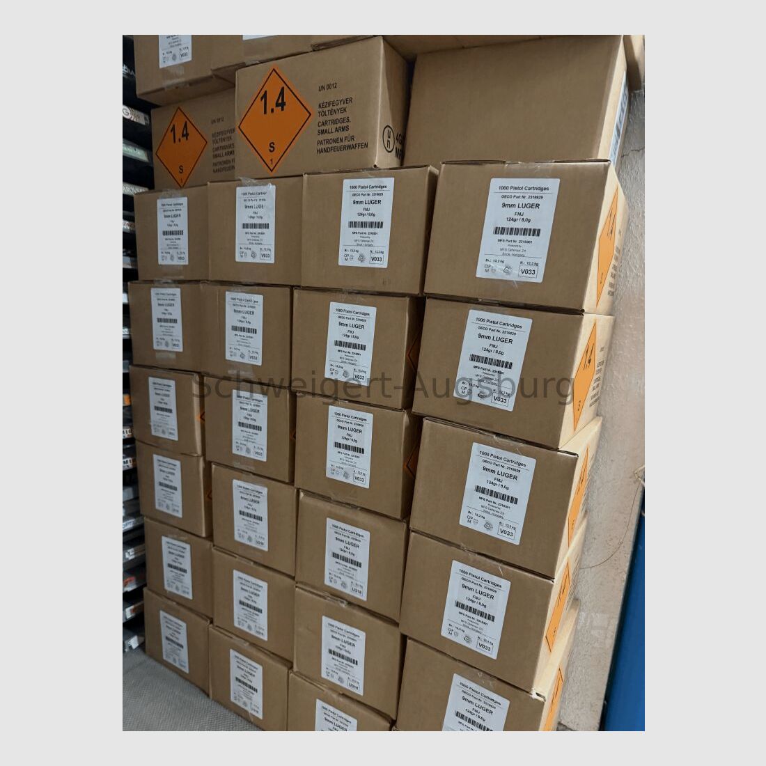 1000 rounds Geco 9mm Luger 124gr VM