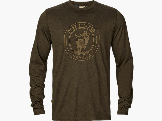 Härkila Game Langarm-T-Shirt Willow Green Stag L
