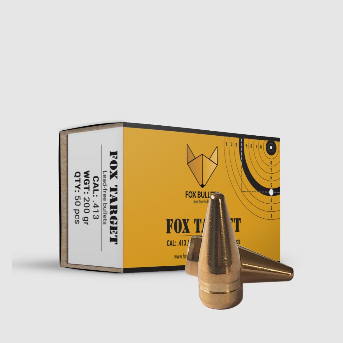 Fox Bullets Target .413 13 g / 200 gr bleifreie Geschosse – 50 Stück
