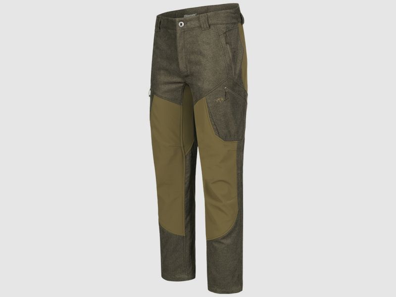 Pantalon softshell vintage pour hommes olive mélangé/noir