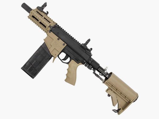 Milsig M17 CQC A2 Valken Hybrid Edition Paintball Markierer (Dual Tone - schwarz/tan)