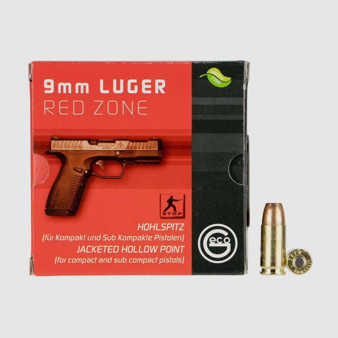 GECO cal 9×19 mm Luger 124gr JHP par 20, image 1 sur 2