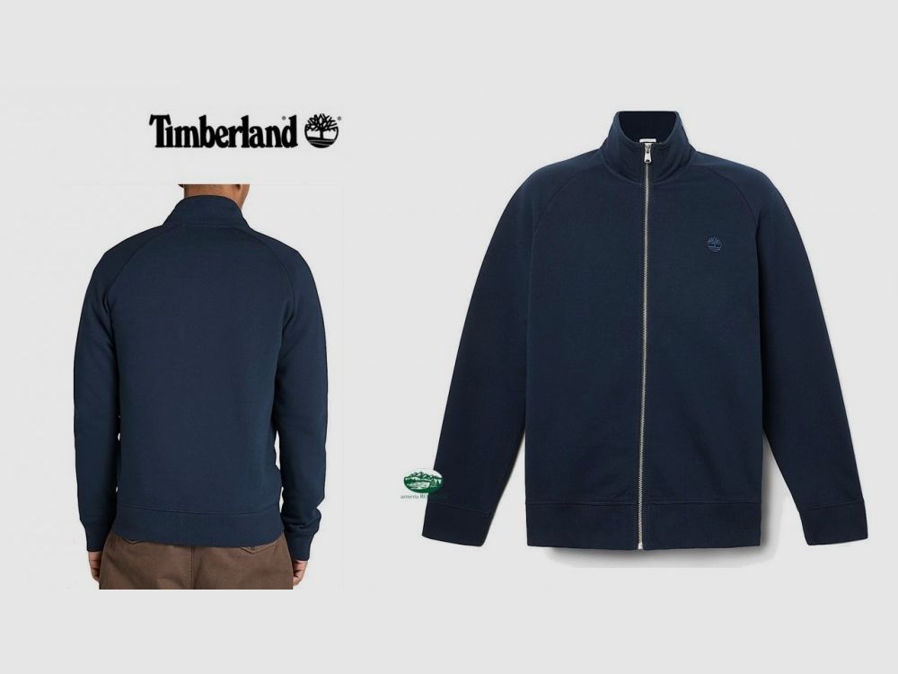 TIMBERLAND Sweat-shirt Exet Brushed avec zip bleu foncé
