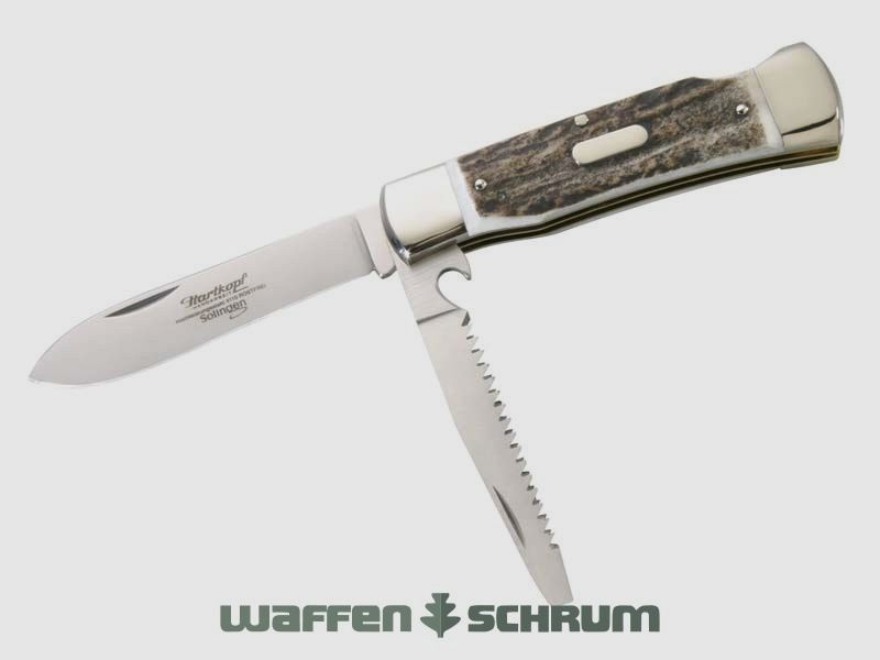Hartkopf Jagdtaschenmesser mit Hirschhorn