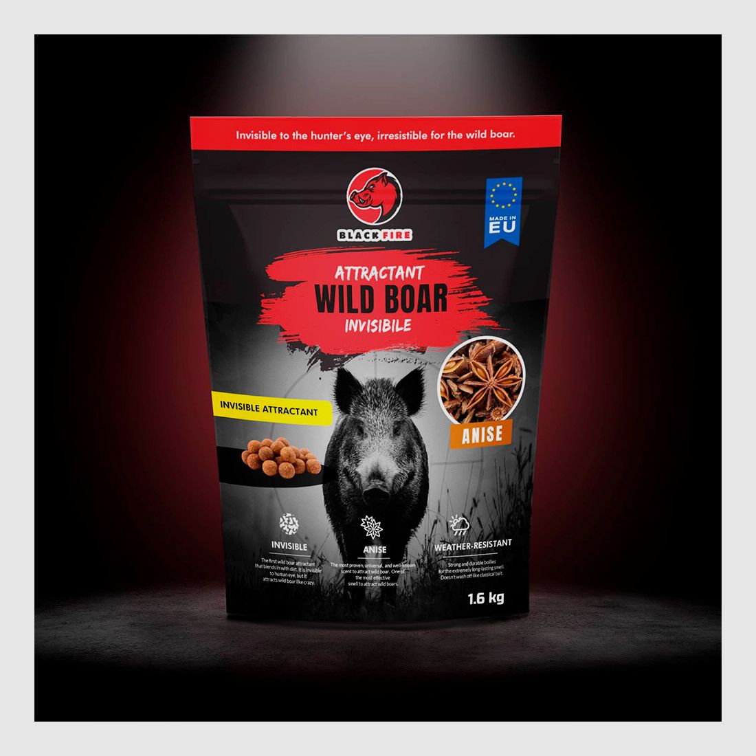 Aroma Bag 1.5 kg Invisible Black Fire – Flavors: Fish, image 3 of 5