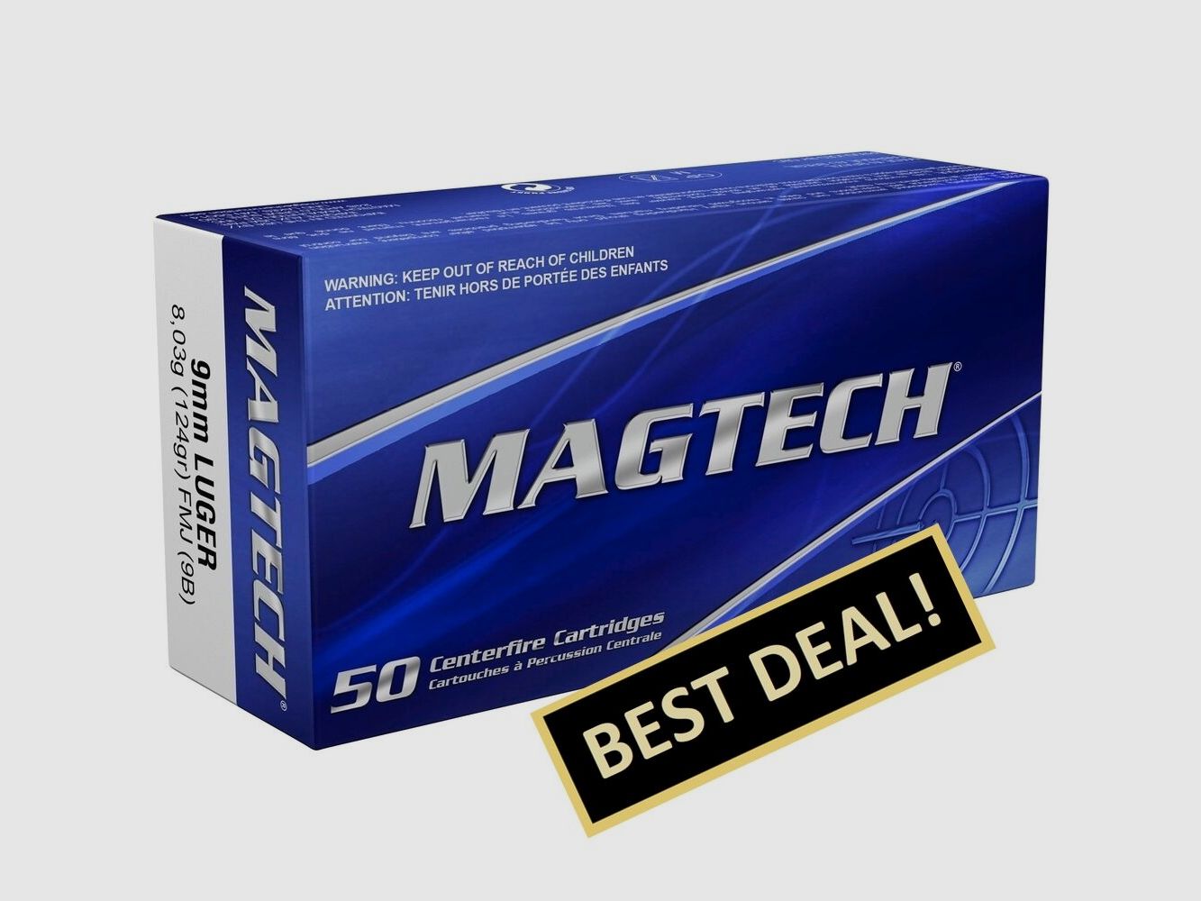 Magtech 9 mm Luger Vollmantel 8,0g/124grs.