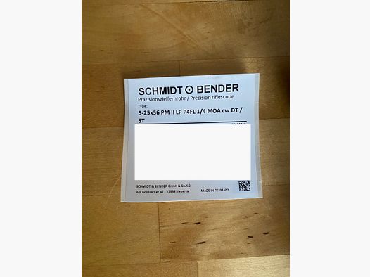 Präzisionszielfernrohr Schmidt & Bender