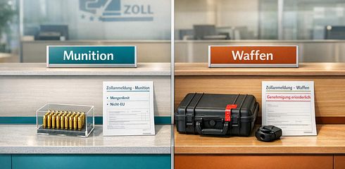Customs declaration of ammunition vs. weapons: differences