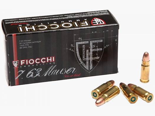 Fiocchi 7.63mm Mauser 88gr FMJ – 50 Pack