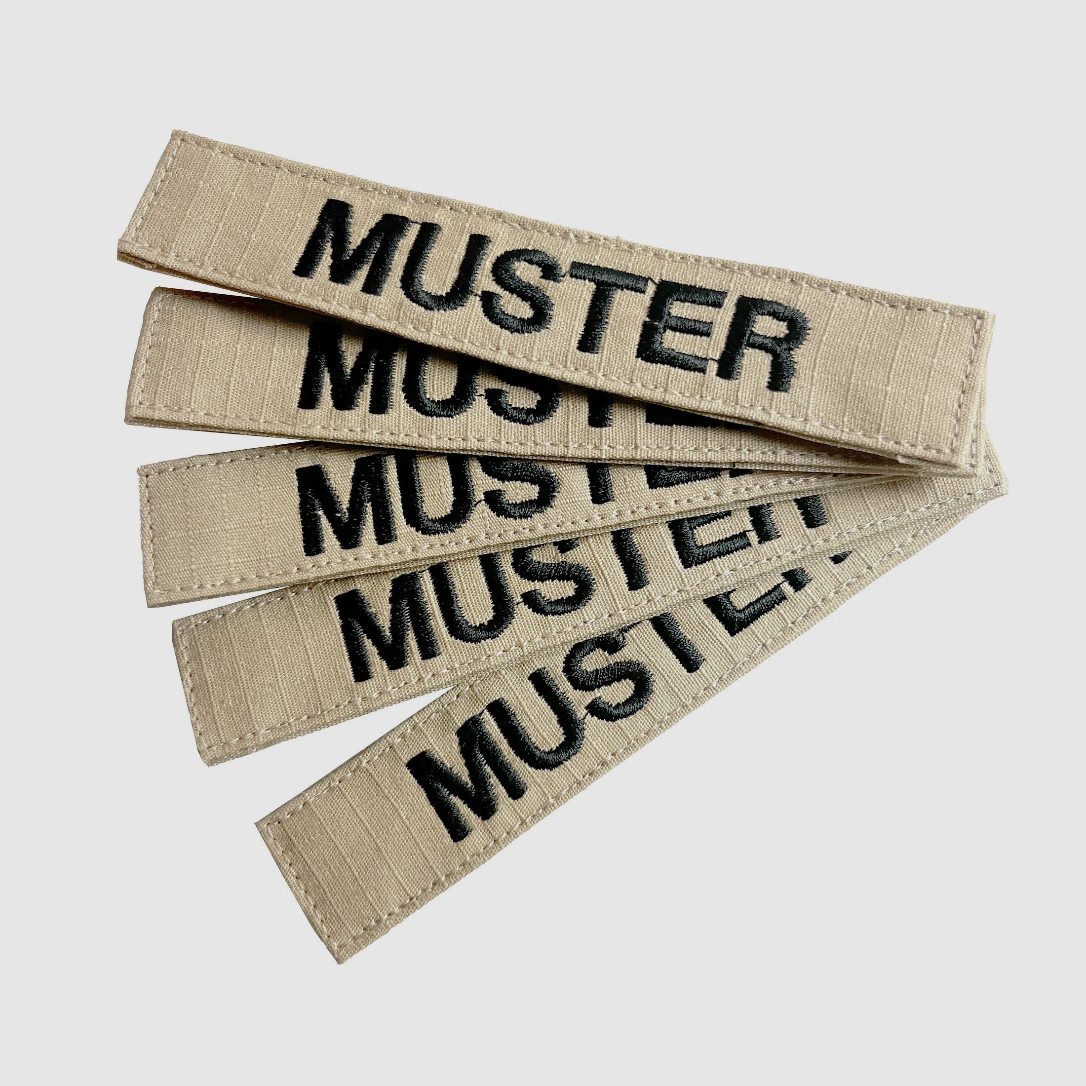 ASMC Namensbänder 5er Set khaki schwarz