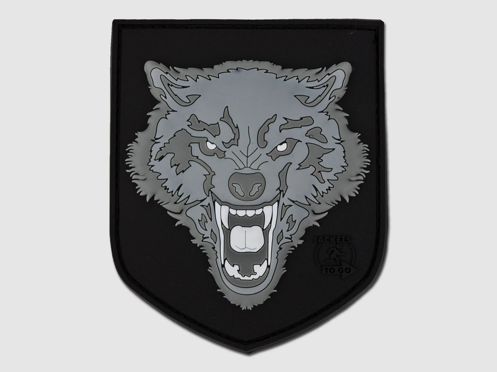 Jackets To Go 3D-Patch Wolf grau