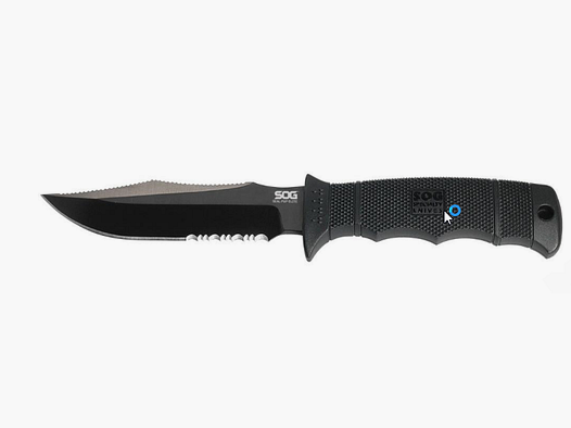 SOG Seal Pup Elite Fixed Blade Messer Schwarz