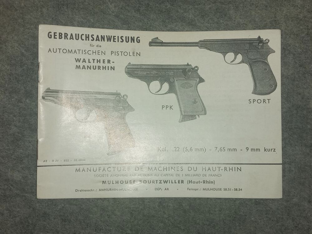 Walther Operating Instructions PP / PPK