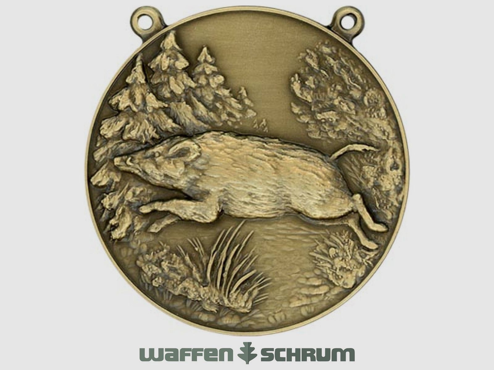 Steinhauer&Lück Medal Wild Boar with Chain Bronze Color