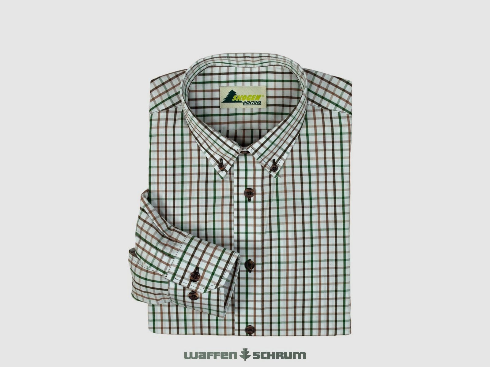 Skogen Hemd Armlänge 70cm Button Down Brown/Beige