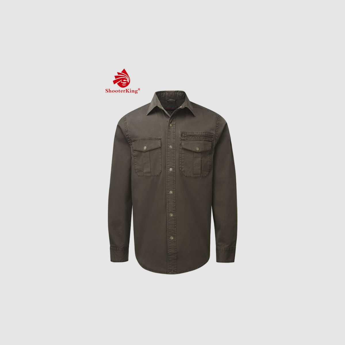 SHOOTERKING Forest Shirt Strech Hemd Braun