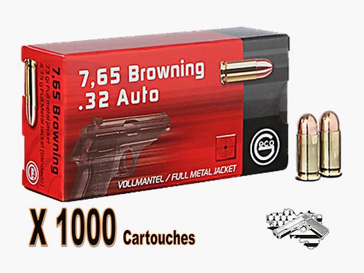 GECO 7,65 Browning (32 ACP) FMJ 73 grs par 1000