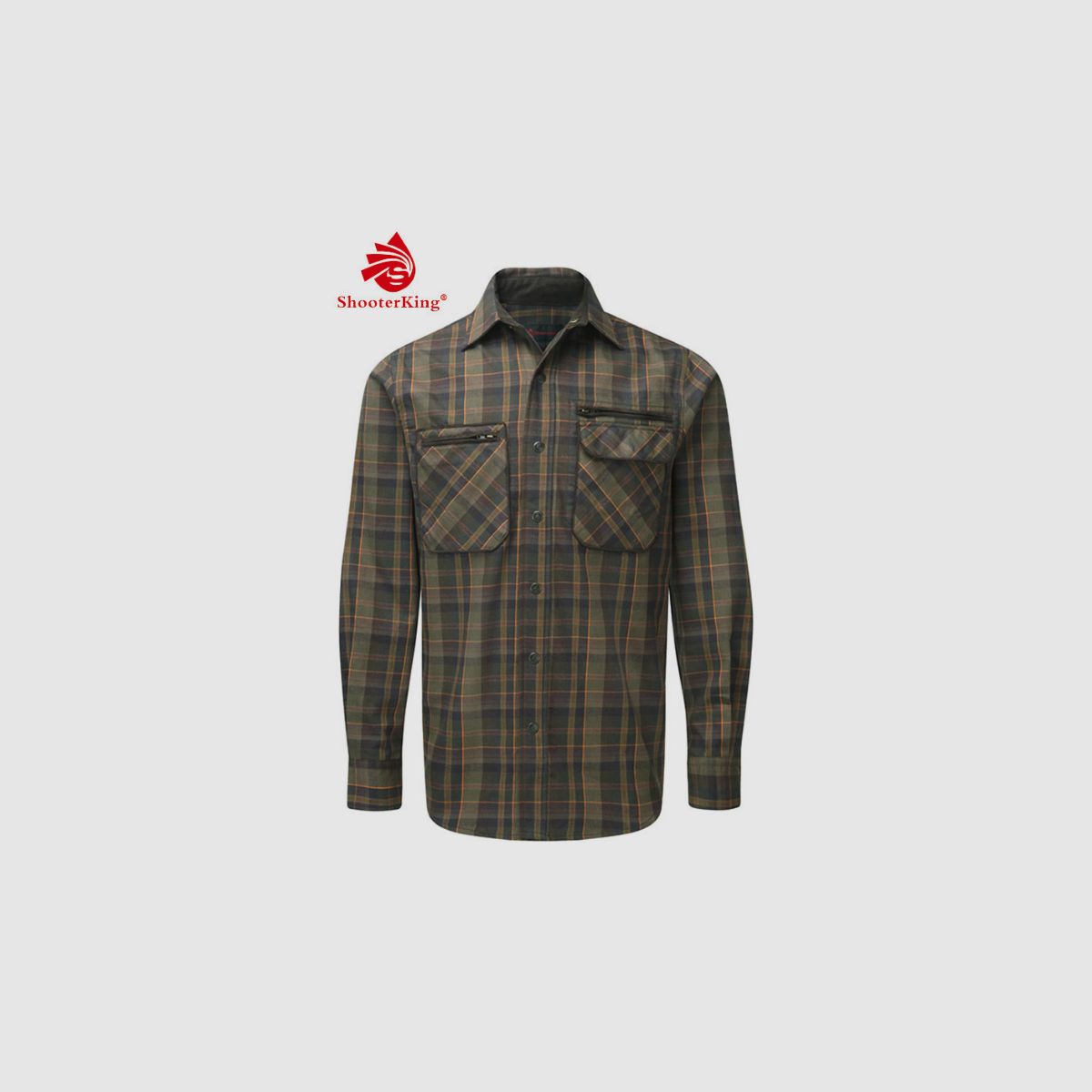 SHOOTERKING Greenland Shirt Langarm Hemd Grün