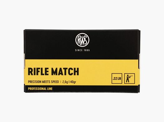 Patronen RWS Rifle Match .22 LR 40 gr X50