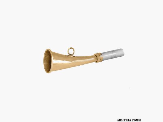 KURVENDE FLACHHORN 16CM AUS GLANZMESSING