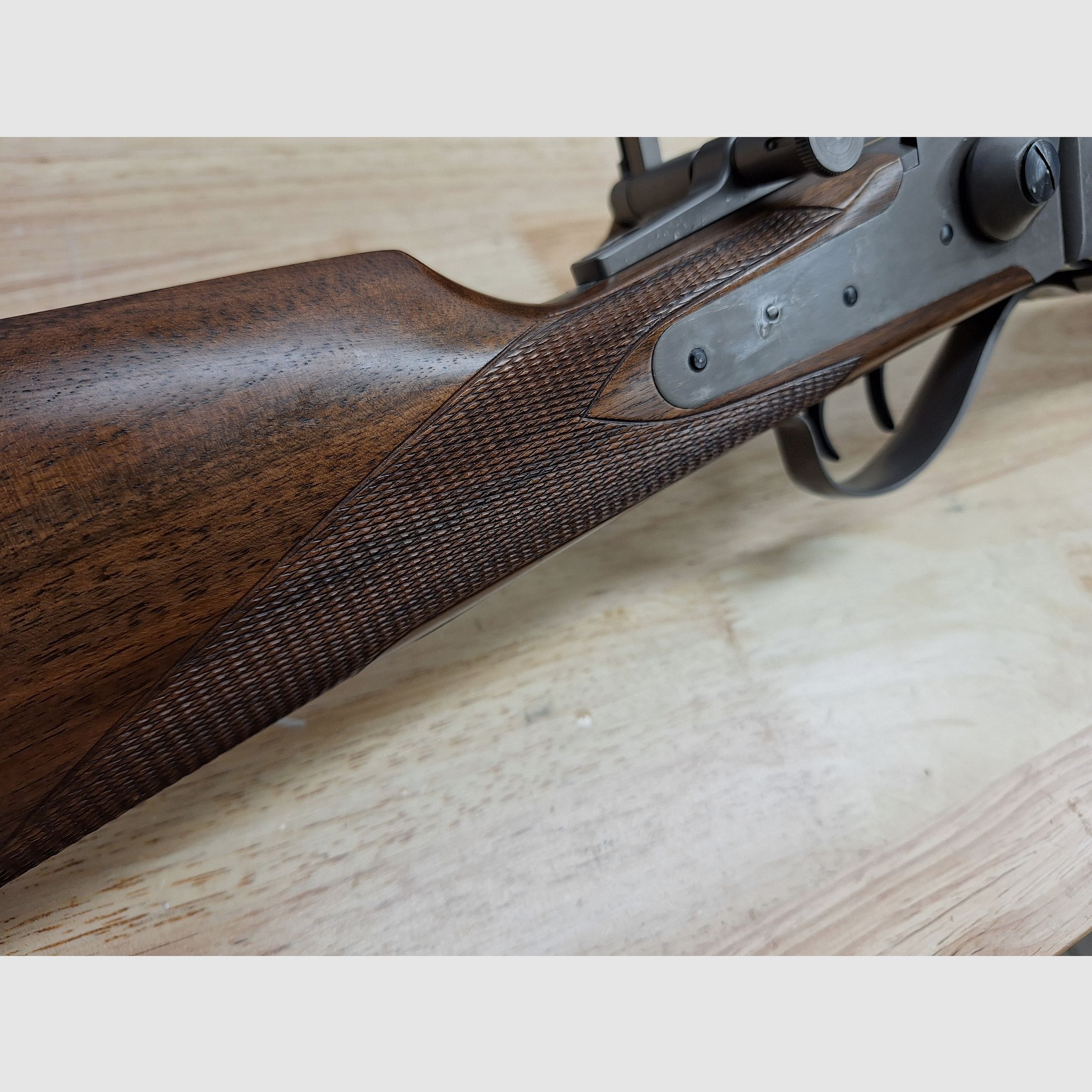 Sharps-geweer .45-120 Sharps met spindeldiopter