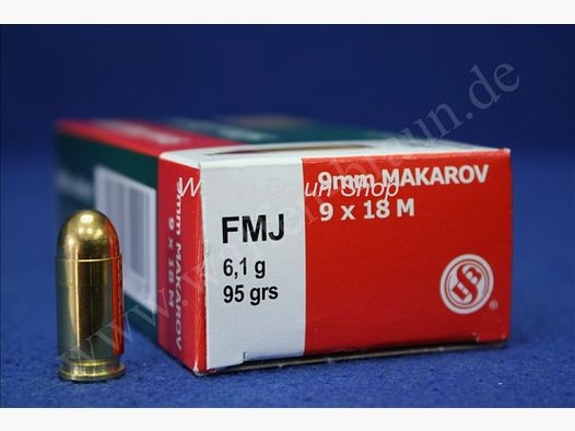S+B 9mm Mak. FMJ 95grs. 50St